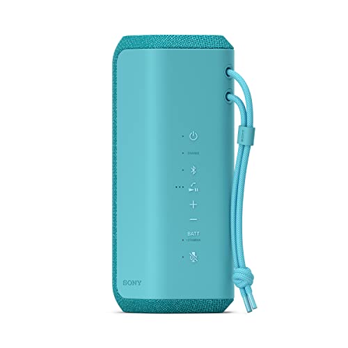 Sony SRS-XE200 X-Series Wireless Ultra Portable-Bluetooth-Speaker, IP67 Waterproof, Dustproof and Shockproof with 16 Hour Battery and Easy to Carry Strap, Blue