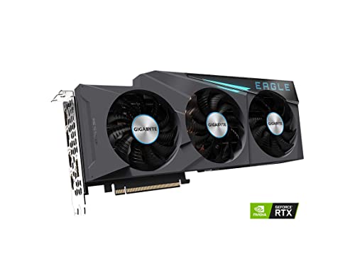 GIGABYTE GeForce RTX 3080 Eagle 12G Graphics Card, 3X WINDFORCE Fans, 12GB 384-bit GDDR6X, GV-N3080EAGLE-12GD Video Card