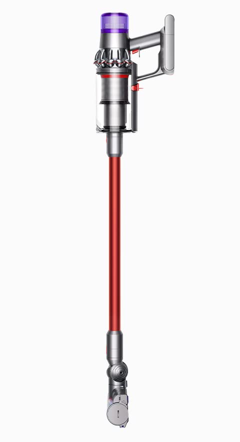 (RENEWED!) Dyson V11 Animal + Cordless Stick Vacuum Cleaner: Whole-Machine Filtration, Pet Hair Removal, 14 Cyclones, Fade-Free Power, Battery Operated, Wall Mounted, Red + Sponge Cloth
