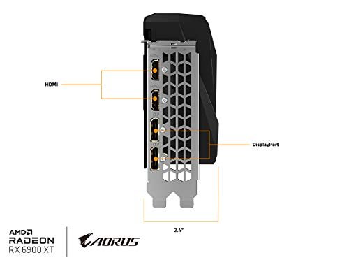 GIGABYTE AORUS Radeon RX 6900 XT Master 16G Graphics Card, MAX-Covered Cooling, 16GB 256-bit GDDR6, GV-R69XTAORUS M-16GD Video Card