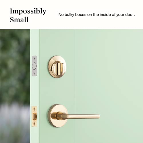 Level Lock Smart Lock, Keyless Entry, Smartphone Access, Bluetooth, Works with Apple HomeKit - Polished Brass