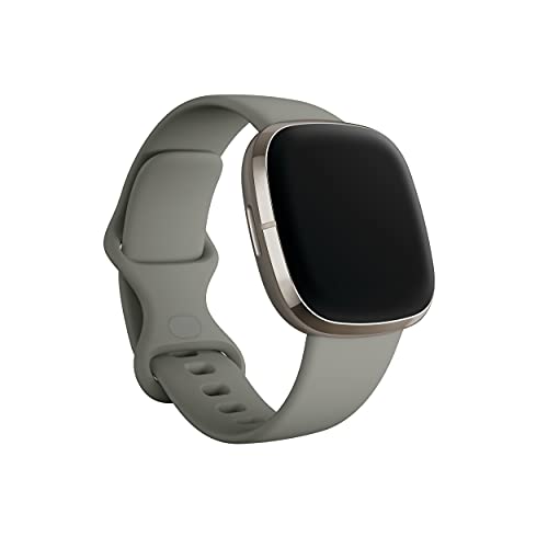 Fitbit Sense and Fitbit Versa 3 Accessory Band, Official Fitbit Product, Infinity, Sage Grey, Large