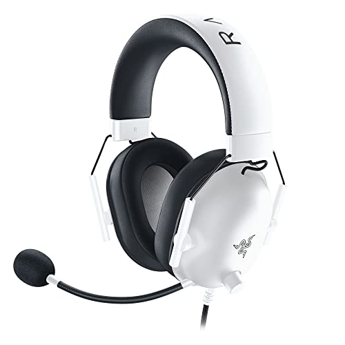 Razer BlackShark V2 X Gaming Headset: 7.1 Surround Sound - 50mm Drivers - Memory Foam Cushion - for PC, Mac, PS4, PS5, Switch, Xbox One, Xbox Series X|S, Mobile - 3.5mm Audio Jack - White