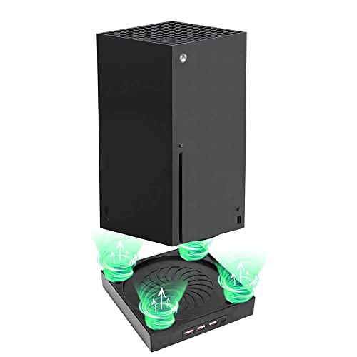 Xbox Series X Cooling Fan for Xbox Series, Xbox Series X Stand Cooler with 3-Port USB2.0, 1-Port Type C, Adjustable Fans Speed.