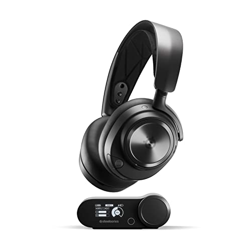 SteelSeries Arctis Nova Pro Wireless Multi-System Gaming Headset - Premium Hi-Fi Drivers - Active Noise Cancellation - Infinity Power System - ClearCast Gen 2 Mic - PC, PS5, PS4, Switch, Mobile