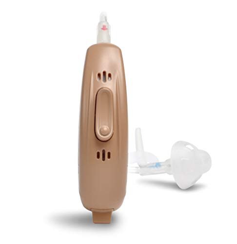 ZVOX VoiceBud VB20 Hearing Aid with Two-Microphone NoiseBlocker Technology, App Control (Beige Right)