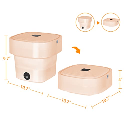 Mini Washing Machine | Foldable Mini Washer for Washing Baby Clothes, Underwear, Socks | Portable for Travel, 100V-240V