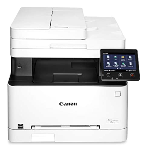 Canon imageCLASS MF642Cdw Wireless Color All-in-One Laser Printer, Print Scan Copy, Auto 2-Sided Printing, 22 ppm, 250-sheet, 600 x 600 dpi, Compatible with Alexa, Bundle with JAWFOAL Printer Cable