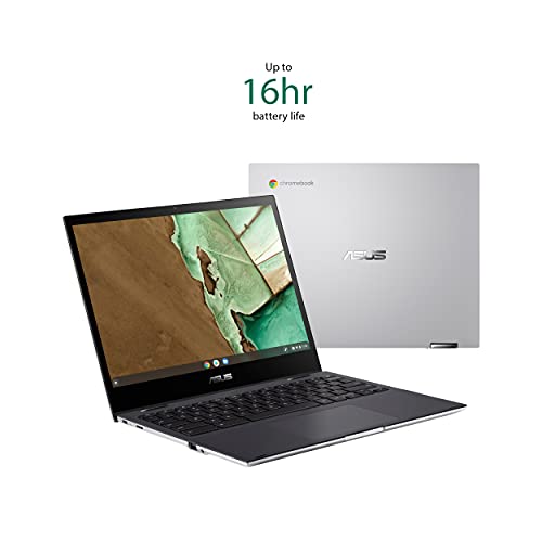 ASUS Chromebook Flip CM3, 12" Touchscreen HD NanoEdge Display, MediaTek™ Kompanio 820 (8192), Arm NATT MC5 GPU, 64GB eMMC, 4GB RAM, Wi-Fi 5, Chrome OS, Aluminum, Mineral Gray, CM3200FM1A-DS44T-S