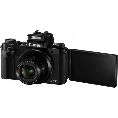 Canon PowerShot G5 X Digital Camera (0510C001), 64GB Card, Card Reader, Deluxe Soft Bag, Flex Tripod, Hand Strap, Memory Wallet, Cleaning Kit (International Model)