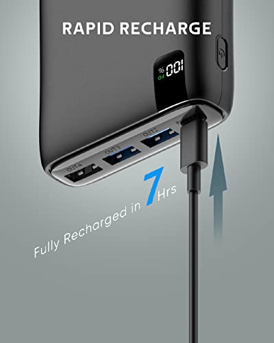 Power Bank 26800mAh Portable Charger - CONXWAN 18W PD Fast Charging Battery Pack QC 3.0 External Backup Charger Compact Phone Powerbank Compatible with iPhone Samsung Galaxy Android