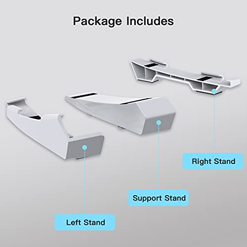 NexiGo PS5 Accessories Horizontal Stand, [Minimalist Design], PS5 Base Stand, Compatible with Playstation 5 Disc & Digital Editions, White