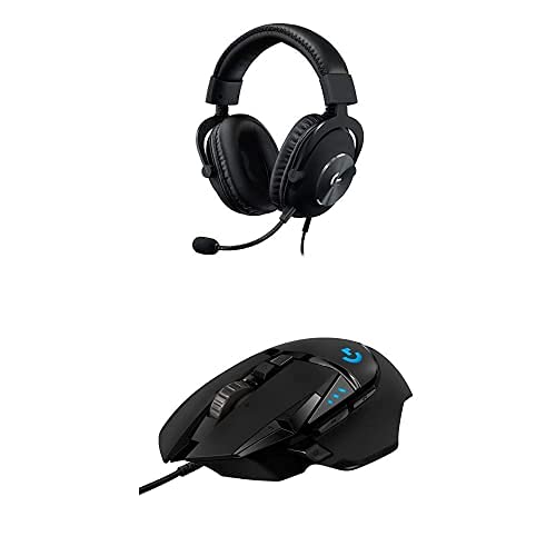 Logitech G Pro X Gaming Headset with Blue VO!CE Technology Bundle with Logitech G502 Hero High Performance Gaming Mouse