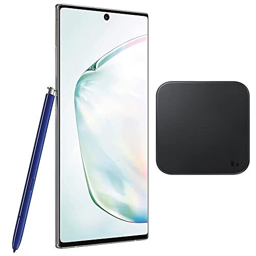 Samsung Galaxy Note 10+ Plus (256GB, 12GB) 6.8" QHD+ AMOLED, Snapdragon 855, 4300mAh Battery, 4G LTE Fully Unlocked (T-Mobile, Verizon, Global) N975U1 (w/Fast Wireless Charger, Aura Glow)