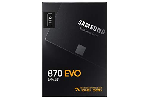 SAMSUNG 870 EVO SATA III SSD 1TB 2.5” Internal Solid State Hard Drive, Upgrade PC or Laptop Memory and Storage for IT Pros, Creators, Everyday Users, MZ-77E1T0B/AM