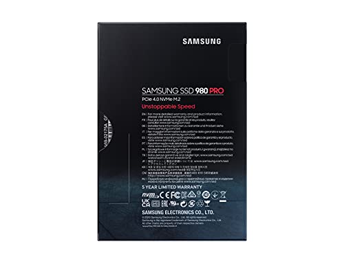 SAMSUNG 980 PRO 500GB PCIe 4.0 NVMe M.2 SSD V NAND Technology MZ V8P500BW