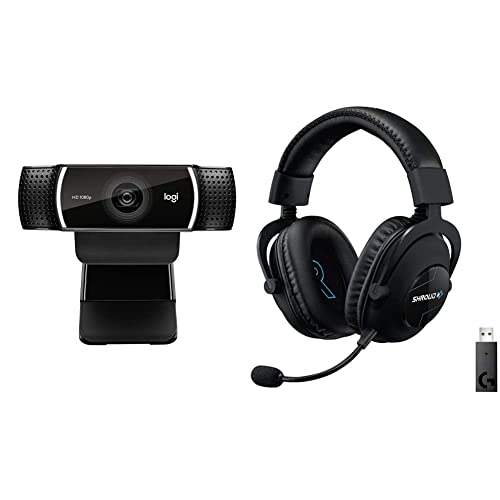 Logitech C922x Pro Stream Webcam + Logitech G PRO X Wireless Lightspeed Gaming Headset - Shroud Edition