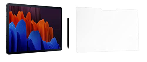 Samsung Galaxy Tab S7+ Plus Smart Tablet Protective Bundle | with SETPOT Tempered Glass HD Screen Protector | 12.4-inch Android Wi-Fi Bluetooth S Pen, Mystic Black (512 GB)
