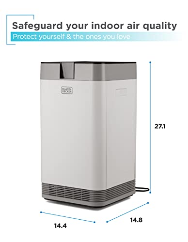 Electrostatic Precipitator Air Purifier, Rid Your Home of Pollutants, Pet Dander, & Pollen, Superb Functionality and 4-stage Filtration System, BAPUV350