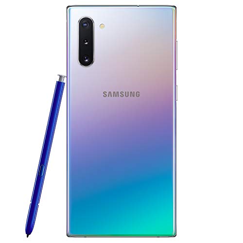 Samsung Galaxy Note 10 Factory Unlocked Cell Phone with 256GB (U.S. Warranty), Aura Glow (Silver) Note10