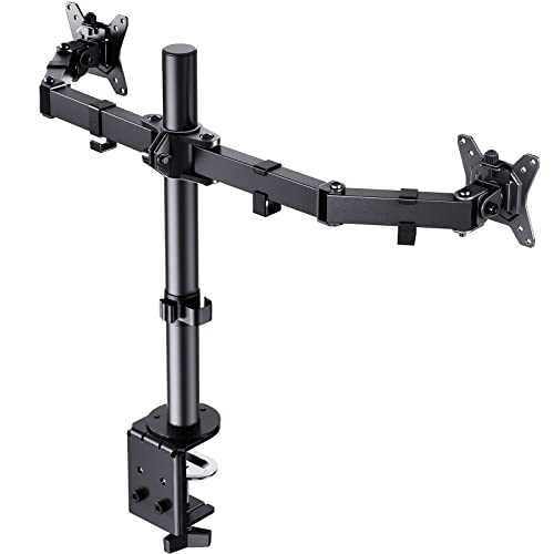 ErGear Dual Monitor Stand for 13 to 32 inch, Heavy Duty Fully Adjustable Monitor Stand for 2 Monitors, Dual Monitor Mount Fits up to 17.6 lbs per Arm, EGCM1