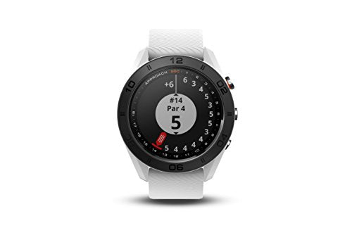 Garmin Approach S60, Premium GPS Golf Watch with Touchscreen Display and Full Color CourseView Mapping, White w/ Silicone Band