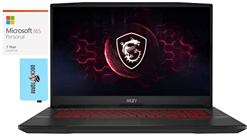 MSI Pulse GL76 -17 Gaming & Entertainment Laptop (Intel i7-12700H 14-Core, 64GB RAM, 2x8TB PCIe SSD RAID 1 (8TB), RTX 3070, 17.3" 144Hz Win 11 Pro) with MS 365 Personal , Hub