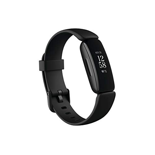 Fitbit Inspire 2 Health & Fitness Tracker with a Free 1-Year Fitbit Premium Trial, 24/7 Heart Rate, Black/Black, One Size (S & L Bands Included)