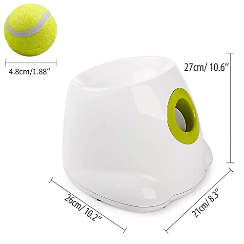 AFP Automatic Dog Ball Launcher Automatic Ball Launcher for Dogs Interactive Puppy Pet Ball Indoor Thrower Machine Fetch Machine for Small and Medium Size Dogs, 3 Balls Included (2 inch)