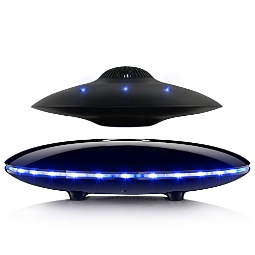 Magnetic Levitating Bluetooth Speaker, RUIXINDA Levitating UFO Speakers with LED Lights Base 360 Degree Rotation,Wireless Floating Speakers for Home Office Decor Cool Tech Gadgets,Creative Gifts