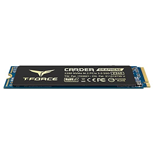 TEAMGROUP T-Force CARDEA Zero Z340 2TB with DRAM SLC Cache and Graphene Copper Foil 3D NAND TLC NVMe PCIe Gen3 x4 M.2 2280 Gaming Internal SSD Read/Write 3,500/2,900 MB/s TM8FP9002T0C311