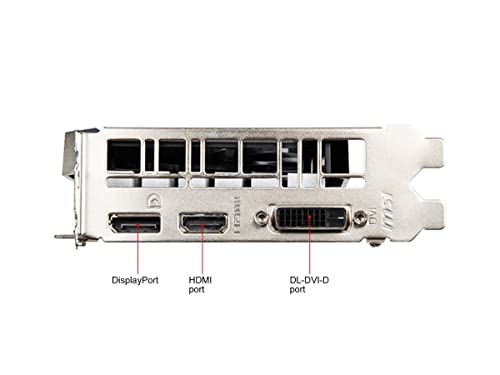 MSI Gaming GeForce GTX 1650 128-Bit HDMI/DP/DVI 4GB GDRR6 HDCP Support DirectX 12 VR Ready OC Graphics Card (GTX 1650 D6 Ventus XS OCV1)