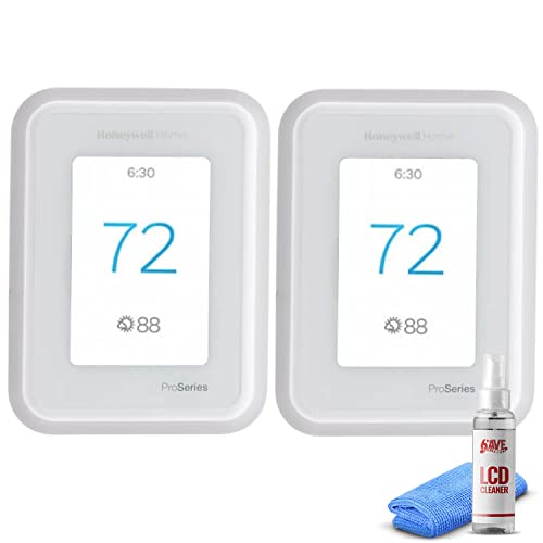 2-Pack Honeywell THX321WFS2001W T10 Pro Smart Thermostat with RedLINK -White + 6Ave Cleaning Kit