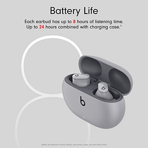Beats Studio Buds – True Wireless Noise Cancelling Earbuds – Compatible with Apple & Android, Built-in Microphone, IPX4 Rating, Sweat Resistant Earphones, Class 1 Bluetooth Headphones - Moon Gray - AOP3 EVERY THING TECH 