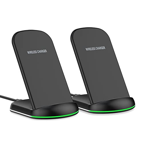 Yootech [2 Pack] Wireless Charger,10W Max Wireless Charging Stand,Compatible with iPhone 13/13 Pro/13 Mini/13 Pro Max/SE 2022/12/SE 2020/11 Pro Max,Galaxy S22/S22 Ultr/S21/S20/S10(No AC Adapter)