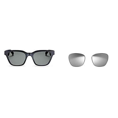 Bose Frames - Audio Sunglasses with Open Ear Headphones, Black, with Bluetooth Connectivity with a Mirrored Silver Replacement Lens