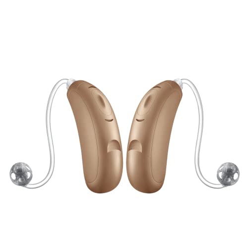 Audicus Dia Hearing Aid, KIT ONLY, Directional Microphone, Noise Reduction, Feedback Reduction, Telecoil, and Auto Adjusts to Changing Environments - Biege