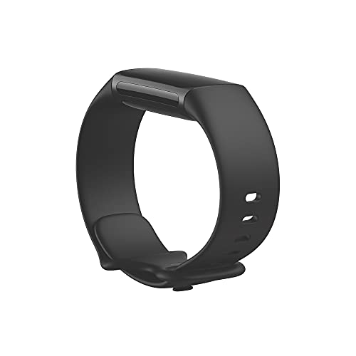 Fitbit Charge 5 Infinity Accessory Band, Official Fitbit Product, Black, Large