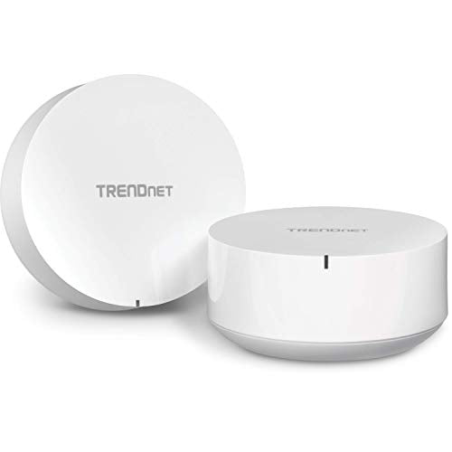 TRENDnet AC2200 WiFi Mesh Router System, TEW-830MDR2K,2 x AC2200 WiFi Mesh Routers, App-Based Setup, Expanded Home WiFi(Up to 4,000 Sq Ft. Home), Content Filtering w/Router Limits,Supports 2.4Ghz/5G