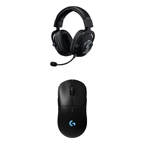 Logitech G Pro Gaming Headset, Black & G Pro Wireless Gaming Mouse with Esports Grade Performance