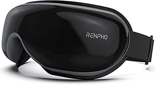 RENPHO Heated Eye Massager for Migraines with Bluetooth Music, Rechargeable Eye Mask with Vibration, Relax and Reduce Eye Strain Dark Circles Eye Bags Dry Eye Improve Sleep, Graduation Gifts