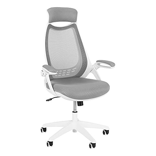 Norwood Commercial Furniture Contemporary High Back Fully-Adjustable Office Desk Task Chair with Flip Up Arms for Home, Office, Classroom, Gaming - Gray (NOR-IAH0018GR-SO)