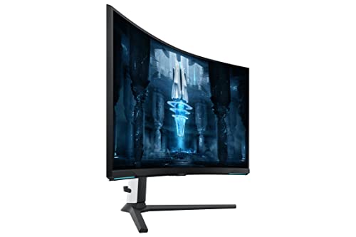 SAMSUNG 32" Odyssey Neo G8 4K UHD 240Hz 1ms G-Sync 1000R Curved Gaming Monitor, Quantum HDR2000, AMD FreeSync Premium Pro, Matte Display, Ultrawide Game View, DisplayPort, HDMI, Black & White, 2022