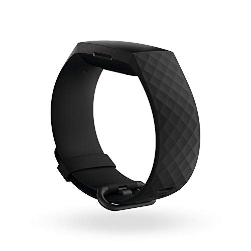 Fitbit Charge 4 Fitness and Activity Tracker with Built-in GPS, Heart Rate, Sleep & Swim Tracking, Black/Black, One Size (S &L Bands Included)