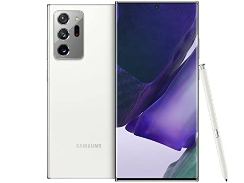 Samsung Electronics Galaxy Note 20 Ultra 5G Factory Unlocked Android Cell Phone | US Version | 128GB of Storage | Mystic White (Renewed)