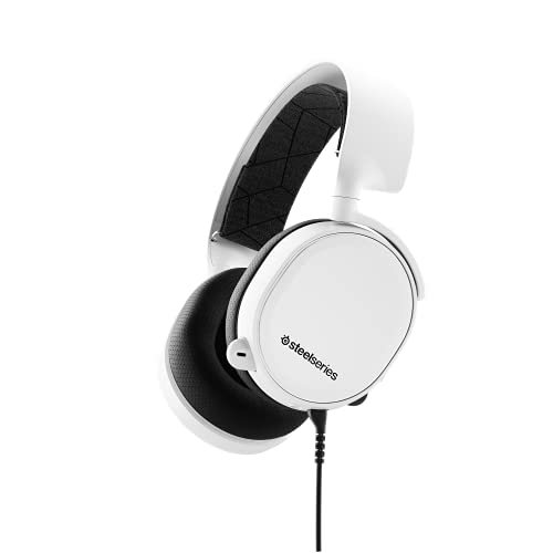 SteelSeries Arctis 3 Console - Stereo Wired Gaming Headset for PlayStation 5 / 4, Xbox Series X|S, Nintendo Switch, VR, Android and iOS - White
