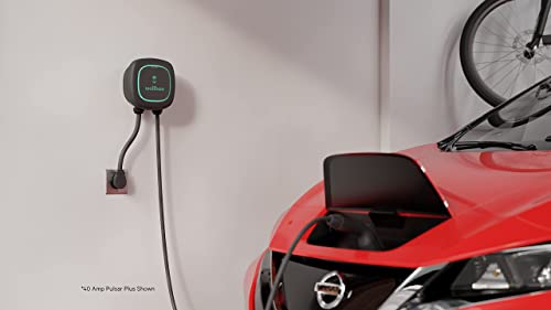 Pulsar Plus Level 2 Electric Vehicle Smart Charger - 40 Amp NEMA Ultra Compact, WiFi, Bluetooth, Alexa and Google Home - 25 Foot Cable - UL Certified - Indoor/Outdoor - by Wallbox