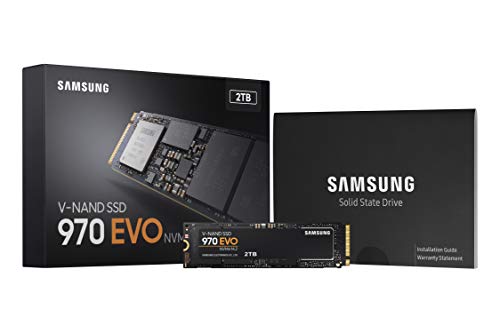 SAMSUNG 970 EVO SSD 2TB - M.2 NVMe Interface Internal Solid State Drive with V-NAND Technology (MZ-V7E2T0BW)