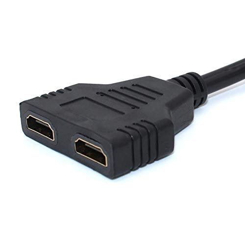 HDMI Splitter Cable Male 1080P to Dual HDMI Female 1 to 2 Way HDMI Splitter Adapter Cable for HDTV HD, LED, LCD, TV, Support Two TVs at The Same Time