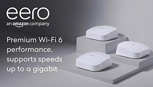 Amazon eero Pro 6 tri-band mesh Wi-Fi 6 system with built-in Zigbee smart home hub (3-pack)